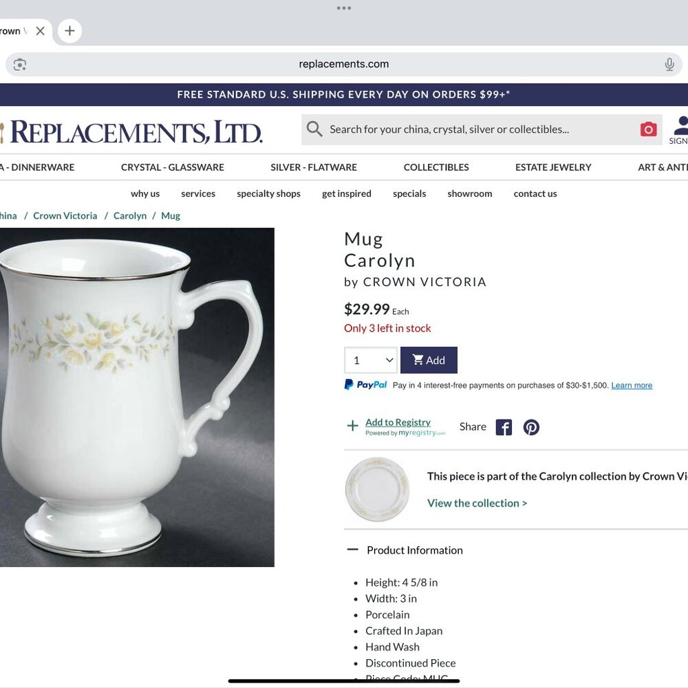 Crown Victoria - Carolyn - retired Mug